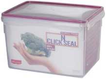 Princeware Click N Seal Rectangular Container, 2.4 Litres, Violet